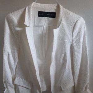 Zara Blazer Size M Cream Long Sleeve